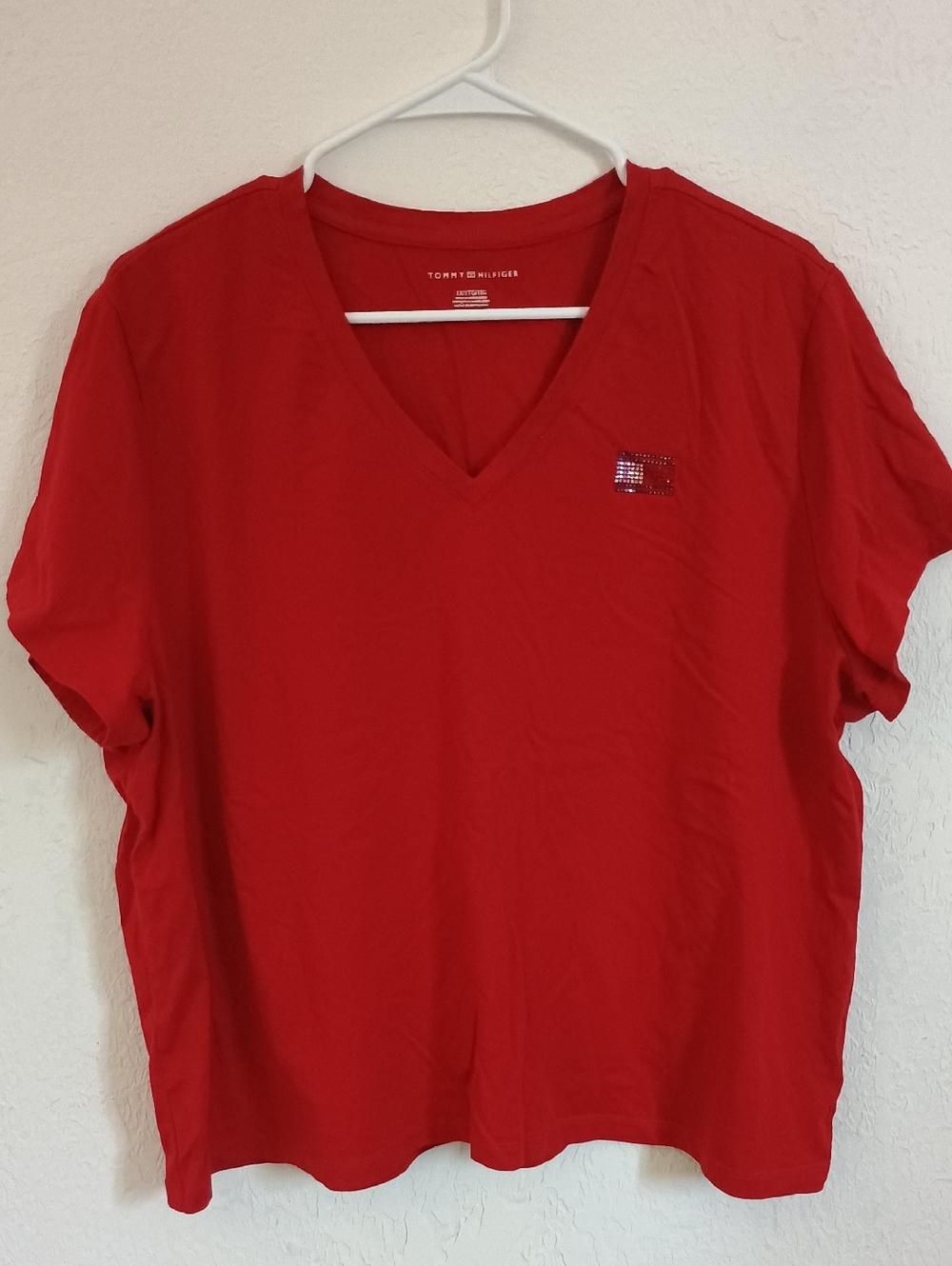 Tommy Hilfiger Bright Red Short Sleeve Tee